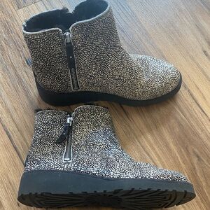 UGG Black and Cream Patterned Boots